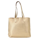PRADA Tote Bag Leather Gold Tone Auth ka143A-13