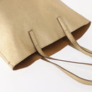 PRADA Tote Bag Leather Gold Tone Auth ka143A-6