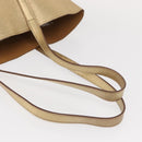 PRADA Tote Bag Leather Gold Tone Auth ka143-7