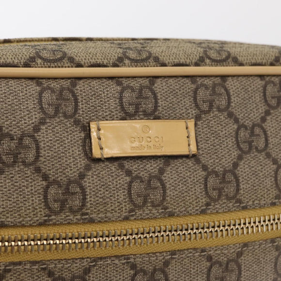 GUCCI GG Supreme Shoulder Bag PVC Beige Gold 201447 Auth ka1430