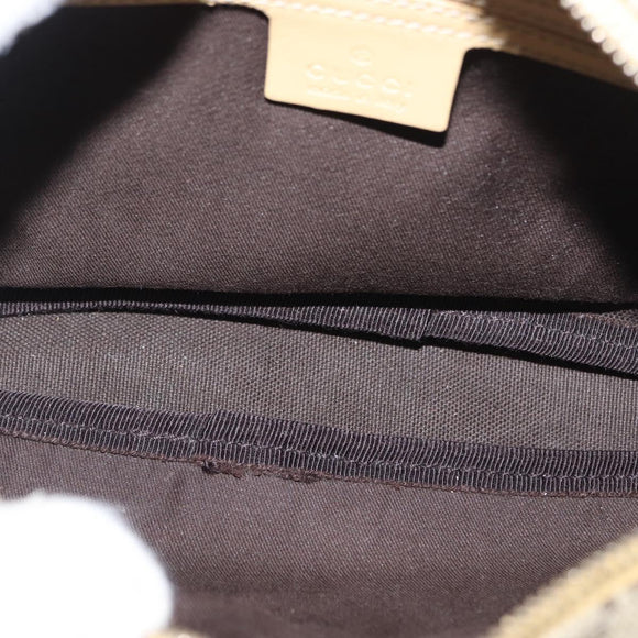 GUCCI GG Supreme Shoulder Bag PVC Beige Gold 201447 Auth ka1430