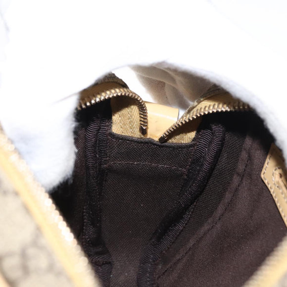 GUCCI GG Supreme Shoulder Bag PVC Beige Gold 201447 Auth ka1430