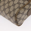GUCCI GG Supreme Web Sherry Line Shoulder Bag PVC Beige Gold Red Auth ka1433-13