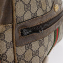 GUCCI GG Supreme Web Sherry Line Shoulder Bag PVC Beige Gold Red Auth ka1433-17