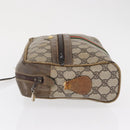 GUCCI GG Supreme Web Sherry Line Shoulder Bag PVC Beige Gold Red Auth ka1433-5