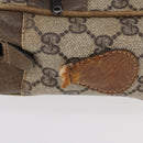 GUCCI GG Supreme Web Sherry Line Shoulder Bag PVC Beige Gold Red Auth ka1433-6