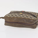 GUCCI GG Supreme Web Sherry Line Shoulder Bag PVC Beige Gold Red Auth ka1433-7