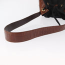 PRADA Shoulder Bag Nylon Leather Black Gold Auth ka1434-7