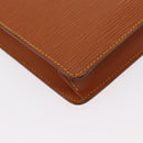 LOUIS VUITTON Epi Pochette Homme Bag Brown Zipangu Gold M52528 LV Auth ka1437-15