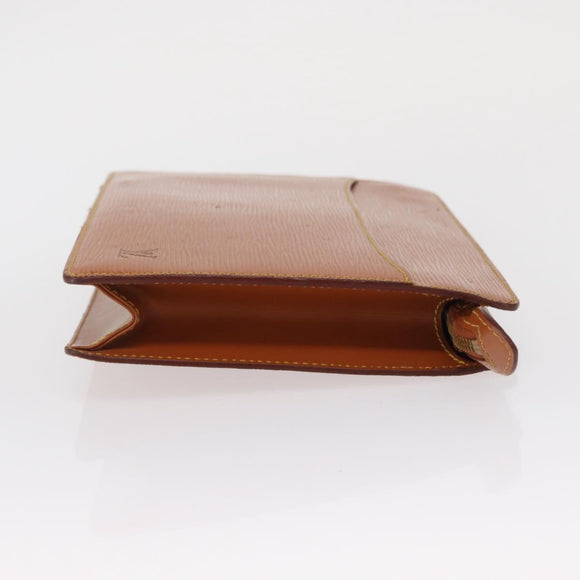 LOUIS VUITTON Epi Pochette Homme Bag Brown Zipangu Gold M52528 LV Auth ka1437