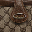 GUCCI GG Supreme Shoulder Bag PVC Beige Gold Auth ka1439-14
