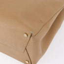 Salvatore Ferragamo Vala Tote Bag Leather Beige Gold Auth ka1447-11