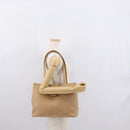 Salvatore Ferragamo Vala Tote Bag Leather Beige Gold Auth ka1447-21
