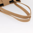 Salvatore Ferragamo Vala Tote Bag Leather Beige Gold Auth ka1447-7
