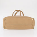 Salvatore Ferragamo Vala Tote Bag Leather Beige Gold Auth ka1447-9