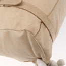 PRADA Tote Bag Leather Beige Silver Auth ka1448-12