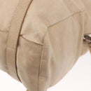 PRADA Tote Bag Leather Beige Silver Auth ka1448-13