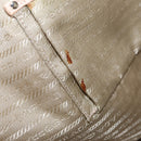 PRADA Tote Bag Leather Beige Silver Auth ka1448-22