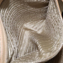 PRADA Tote Bag Leather Beige Silver Auth ka1448-24