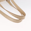 PRADA Tote Bag Leather Beige Silver Auth ka1448-7