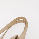 PRADA Tote Bag Leather Beige Silver Auth ka1448-8