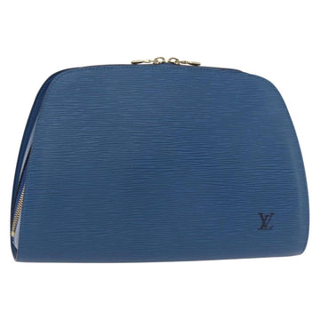 LOUIS VUITTON Epi Dauphine GM Pouch Blue M48435 LV Auth ka145