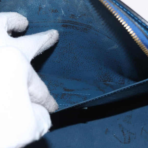 LOUIS VUITTON Epi Dauphine GM Pouch Blue M48435 LV Auth ka145