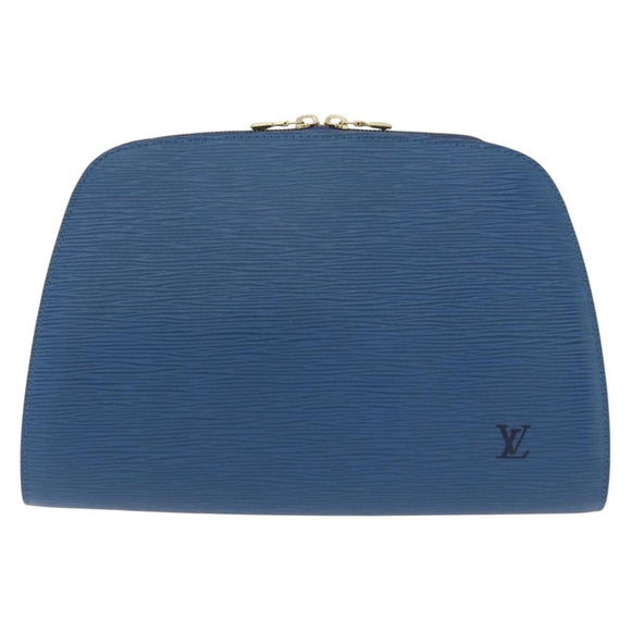 LOUIS VUITTON Epi Dauphine GM Pouch Blue M48435 LV Auth ka145