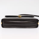 Christian Dior Hand Bag Leather 2way Black Gold Auth ka1452-11