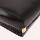 Christian Dior Hand Bag Leather 2way Black Gold Auth ka1452-13