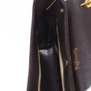 Christian Dior Hand Bag Leather 2way Black Gold Auth ka1452-21