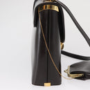 Christian Dior Hand Bag Leather 2way Black Gold Auth ka1452-5