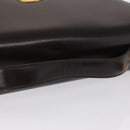 Christian Dior Hand Bag Leather 2way Black Gold Auth ka1452-7