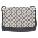 GUCCI GG Supreme Shoulder Bag PVC Navy Gold 116 02 067 Auth ka1454-3