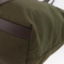 PRADA Tote Bag Nylon Khaki Gold Auth ka1455-17