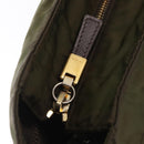 PRADA Tote Bag Nylon Khaki Gold Auth ka1455-9