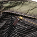 PRADA Tote Bag Nylon Khaki Gold Auth ka1455-22