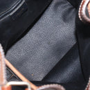 CELINE Shoulder Bag Leather Black Gold Auth ka1459-15