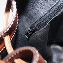 CELINE Shoulder Bag Leather Black Gold Auth ka1459-18