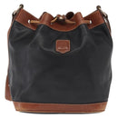 CELINE Shoulder Bag Leather Black Gold Auth ka1459-2