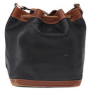 CELINE Shoulder Bag Leather Black Gold Auth ka1459-3