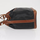 CELINE Shoulder Bag Leather Black Gold Auth ka1459-5