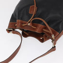 CELINE Shoulder Bag Leather Black Gold Auth ka1459-6
