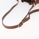 CELINE Shoulder Bag Leather Black Gold Auth ka1459-7