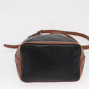 CELINE Shoulder Bag Leather Black Gold Auth ka1459-9