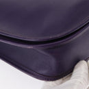 HERMES Evelyn 3 Shoulder Bag Leather Purple Silver Auth ka146-12