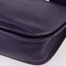 HERMES Evelyn 3 Shoulder Bag Leather Purple Silver Auth ka146-16