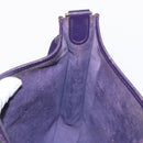 HERMES Evelyn 3 Shoulder Bag Leather Purple Silver Auth ka146-17
