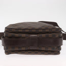 LOUIS VUITTON Damier Ebene Naviglio Shoulder Bag N45255 LV Auth ka1460-5