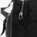 GUCCI GG Canvas Shoulder Bag Black Silver Auth ka1463-14